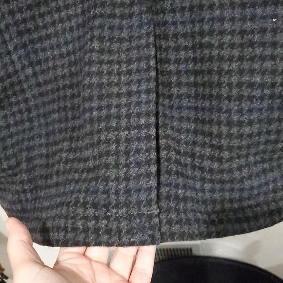 I Spiewak & Sons Wool Pea Coat with Houndstooth Pattern Size XL - Picture 9 of 16